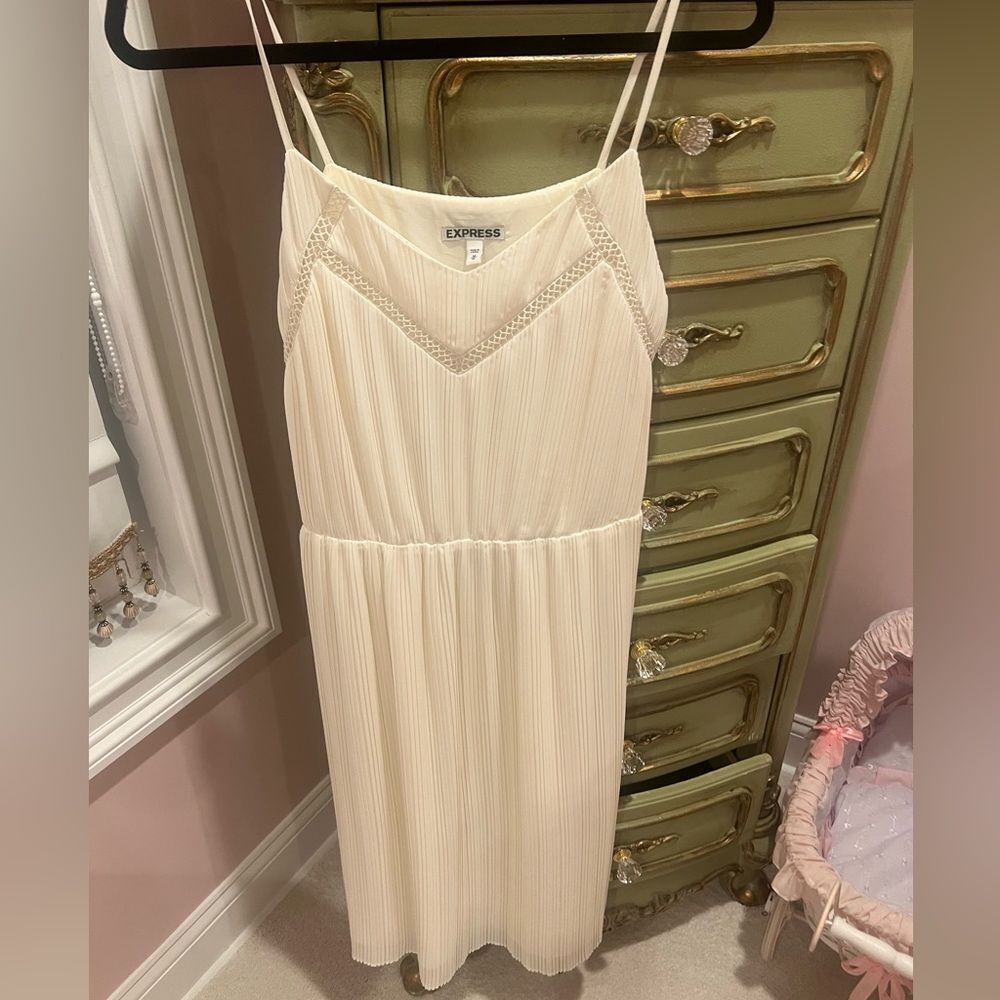Express cream dress size medium
